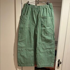 BDG Green and White Checkered Pants